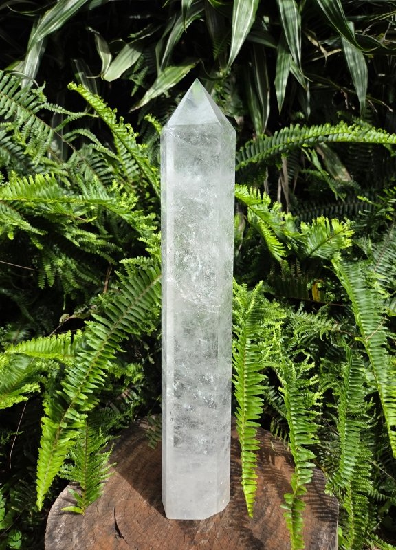 Large Clear Quartz Tower Point Generator 46cm - Crystals Australia
