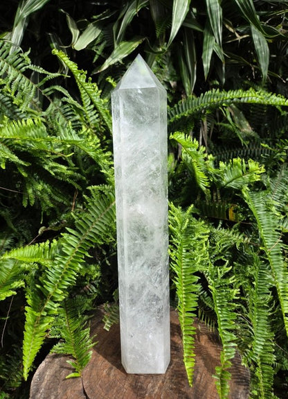 Large Clear Quartz Tower Point Generator 46cm - Crystals Australia