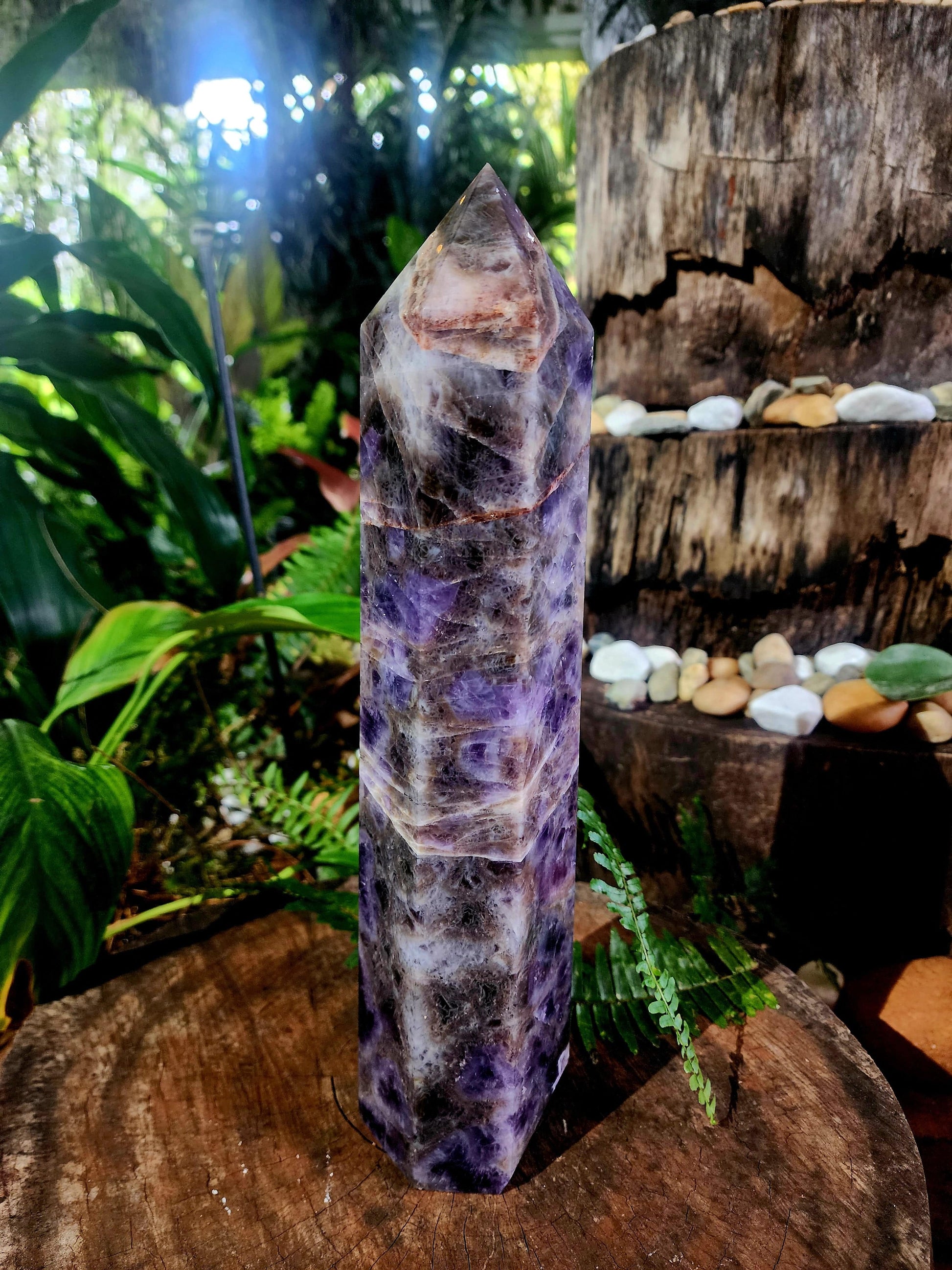 Crystals Large Dream Amethyst Tower Point 2350g 31cm Australia
