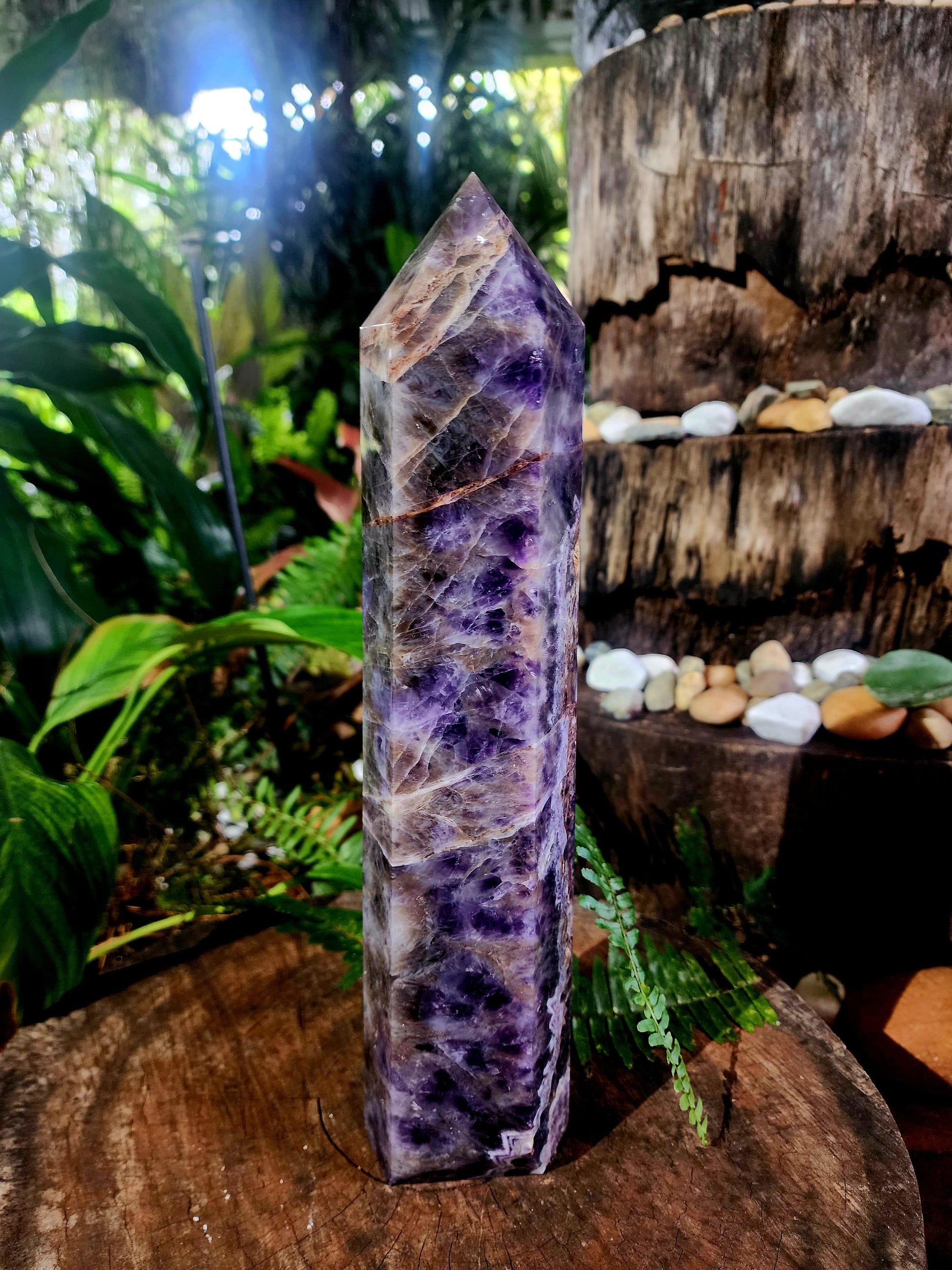 Crystals Large Dream Amethyst Tower Point 2350g 31cm Australia