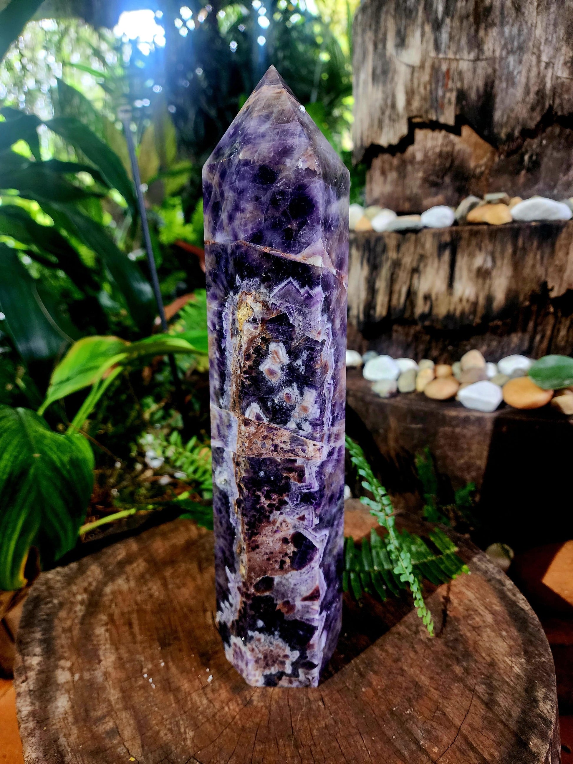 Crystals Large Dream Amethyst Tower Point 2350g 31cm Australia