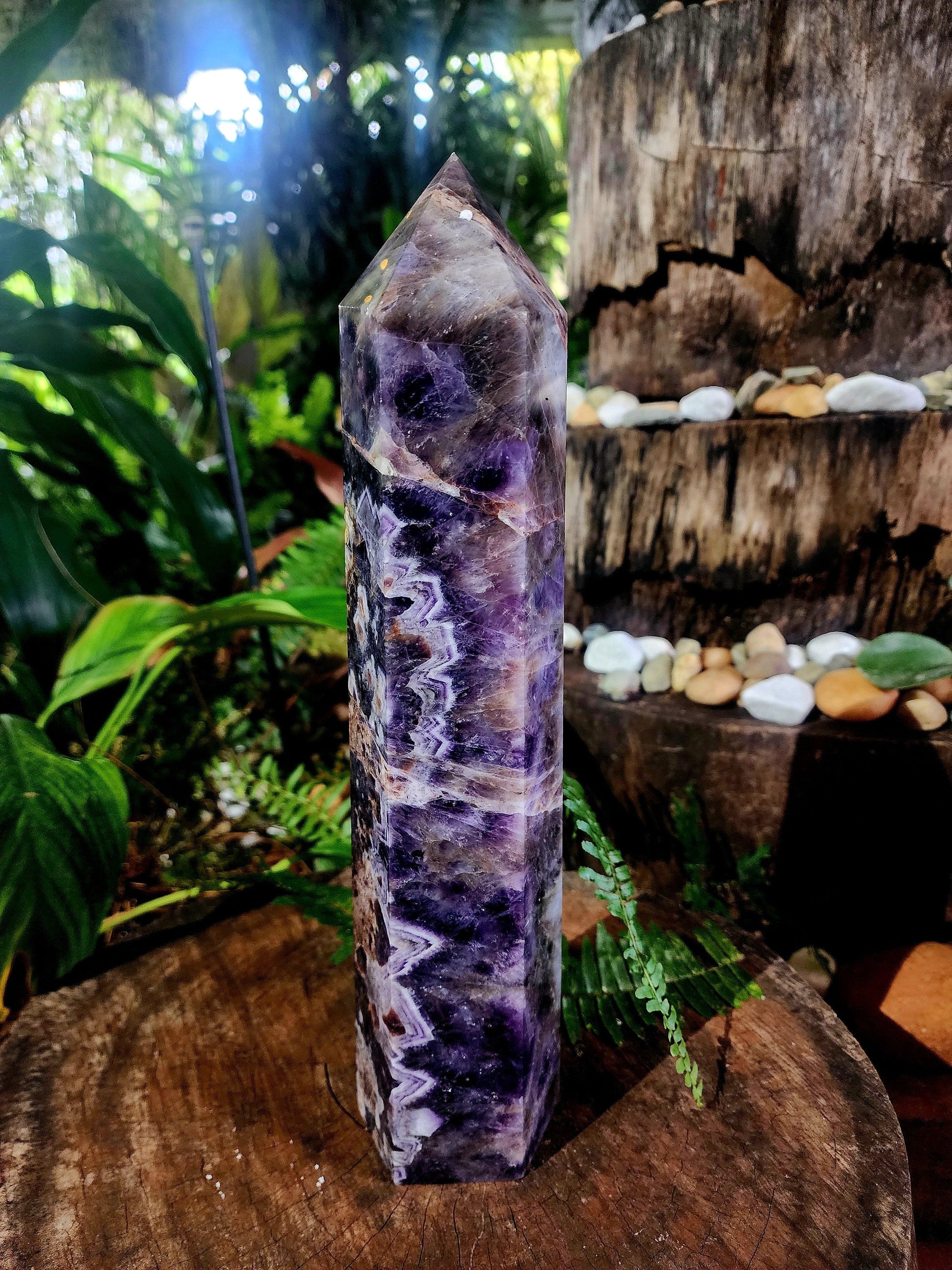 Crystals Large Dream Amethyst Tower Point 2350g 31cm Australia