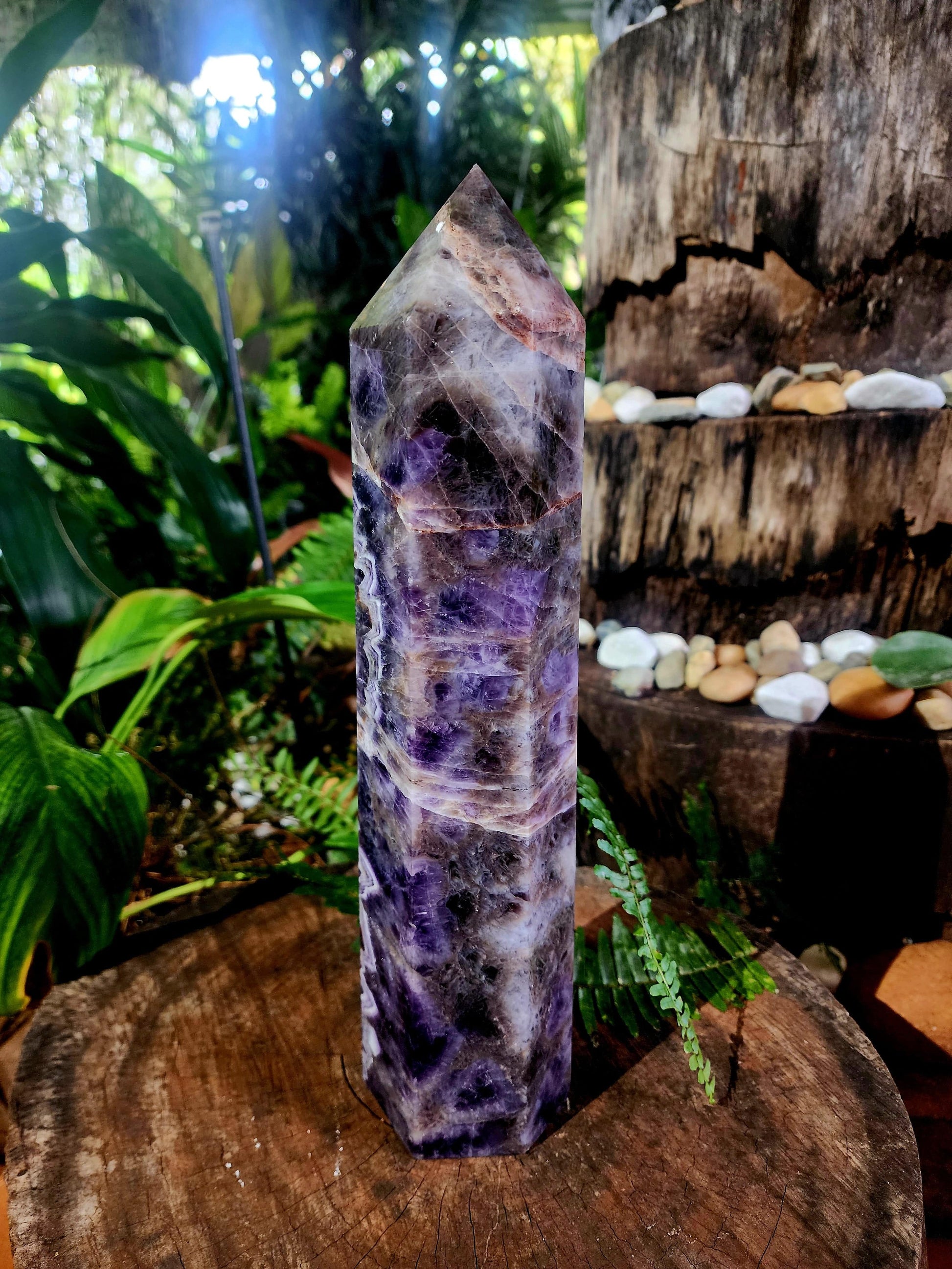 Crystals Large Dream Amethyst Tower Point 2350g 31cm Australia