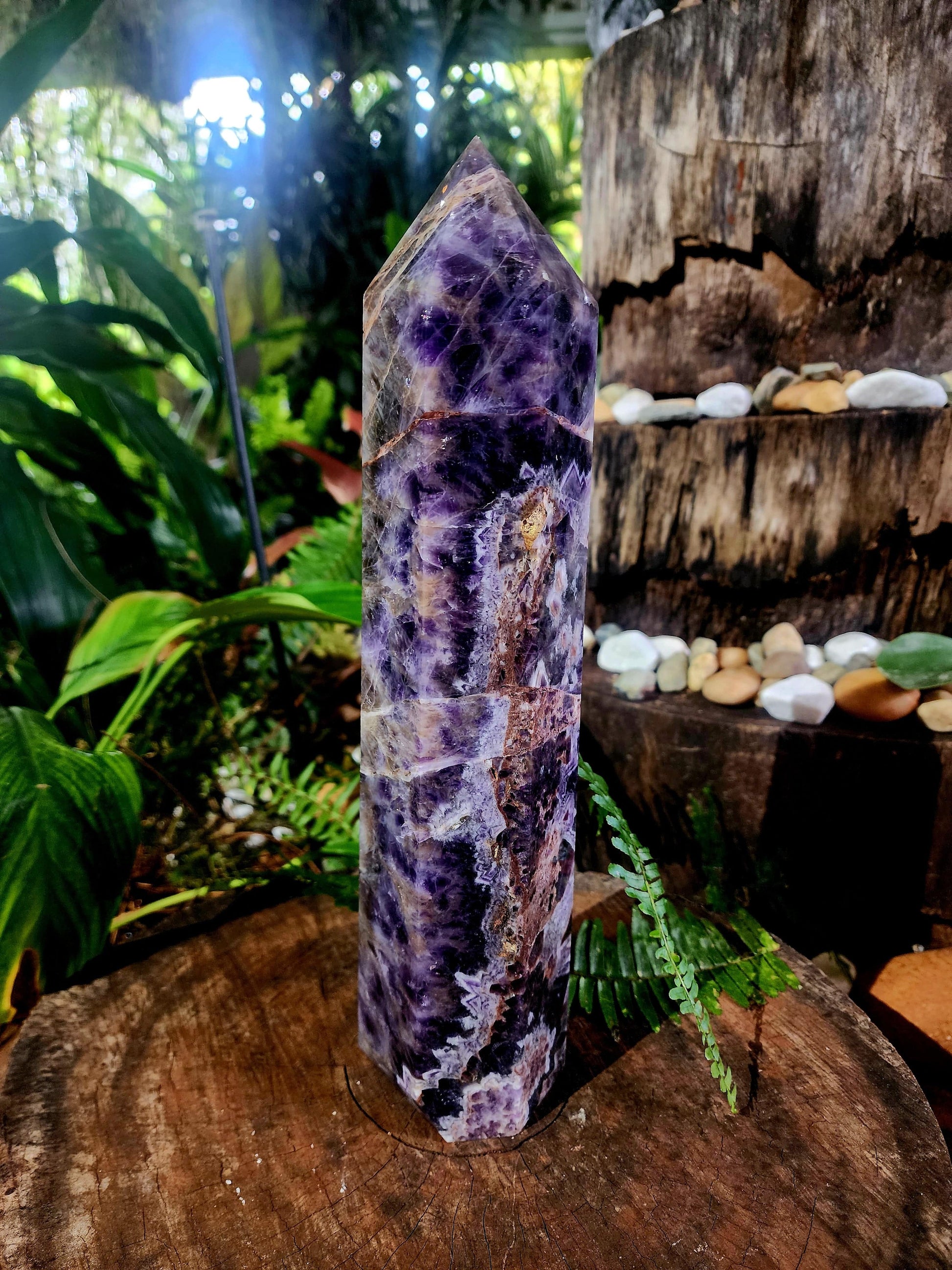 Crystals Large Dream Amethyst Tower Point 2350g 31cm Australia