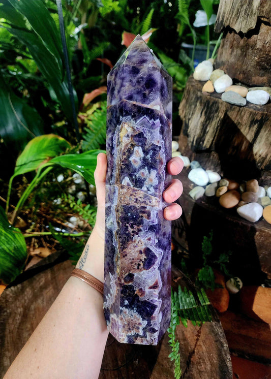 Crystals Large Dream Amethyst Tower Point 2350g 31cm Australia