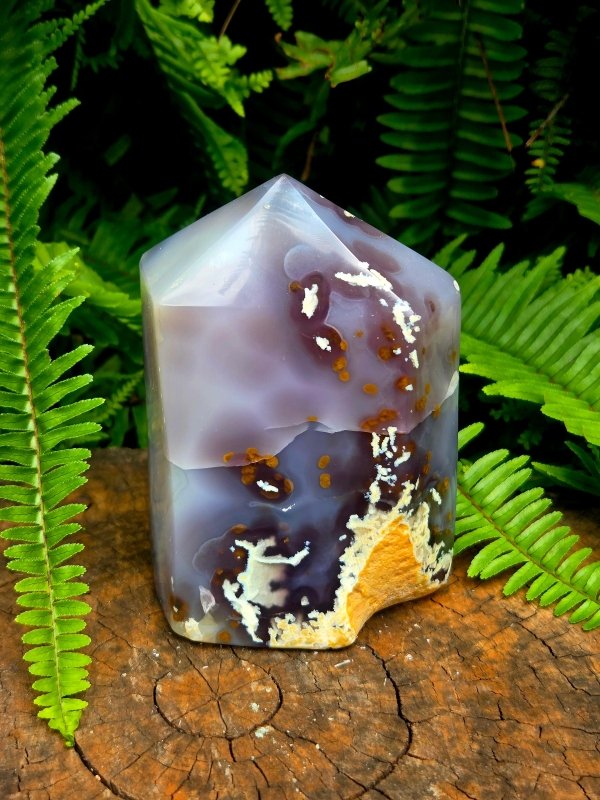 Large Druzy Agate Crystal Tower Point - Crystals Australia
