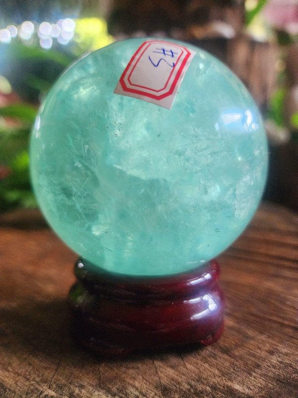 Large Green Fluorite Crystal Sphere 7.5cm High Quality - Crystals Australia
