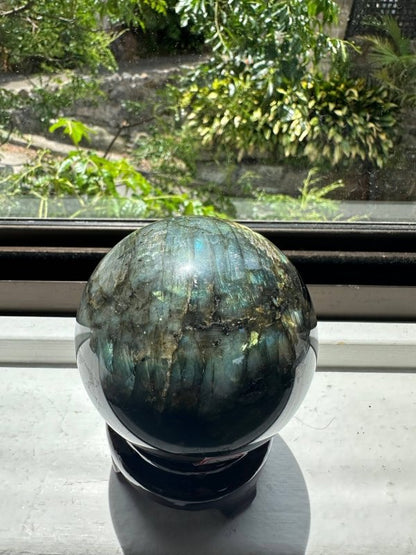 Large Labradorite Crystal Sphere 8cm - Crystals Australia
