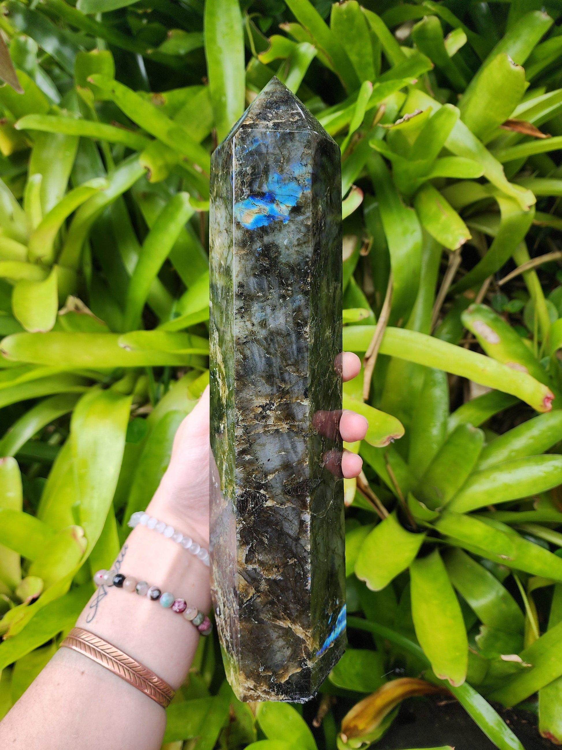 Crystals Large Labradorite Crystal Tower Point 2040g 28cm
