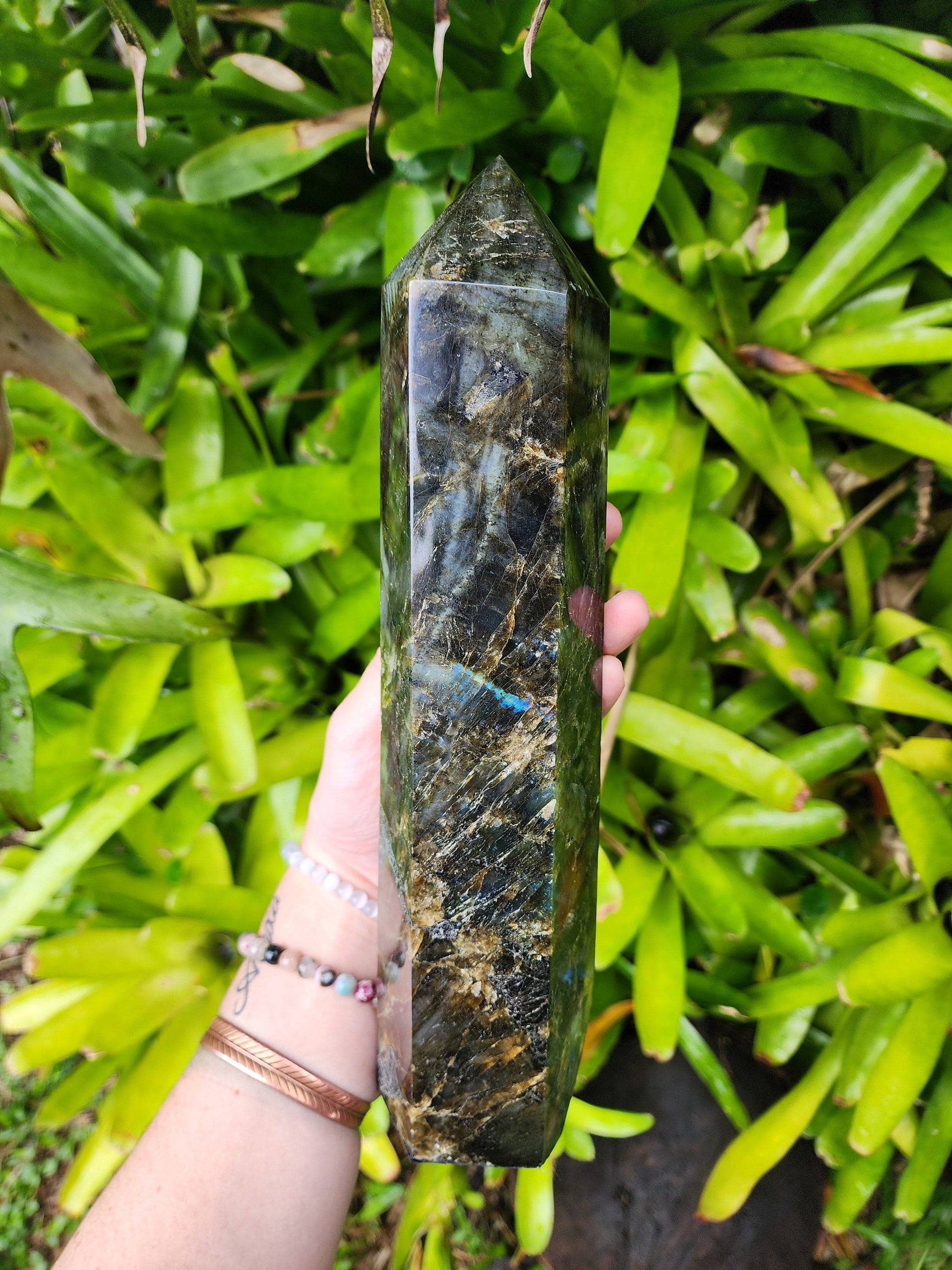 Crystals Large Labradorite Crystal Tower Point 2040g 28cm