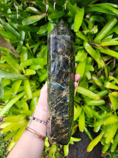 Crystals Large Labradorite Crystal Tower Point 2040g 28cm