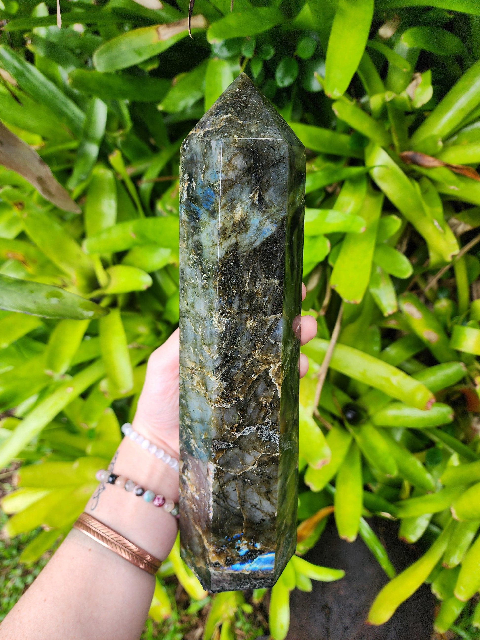 Crystals Large Labradorite Crystal Tower Point 2040g 28cm