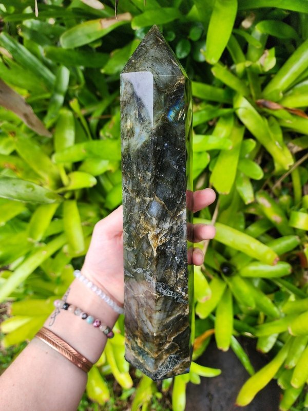 Large Labradorite Crystal Tower Point 28cm 2kg - Crystals Australia
