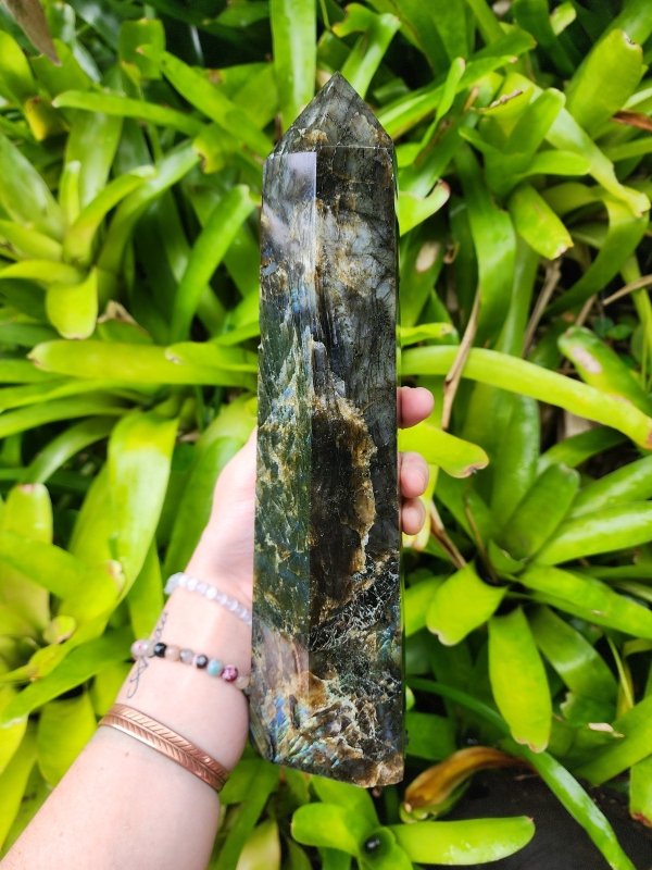 Large Labradorite Crystal Tower Point 28cm 2kg - Crystals Australia