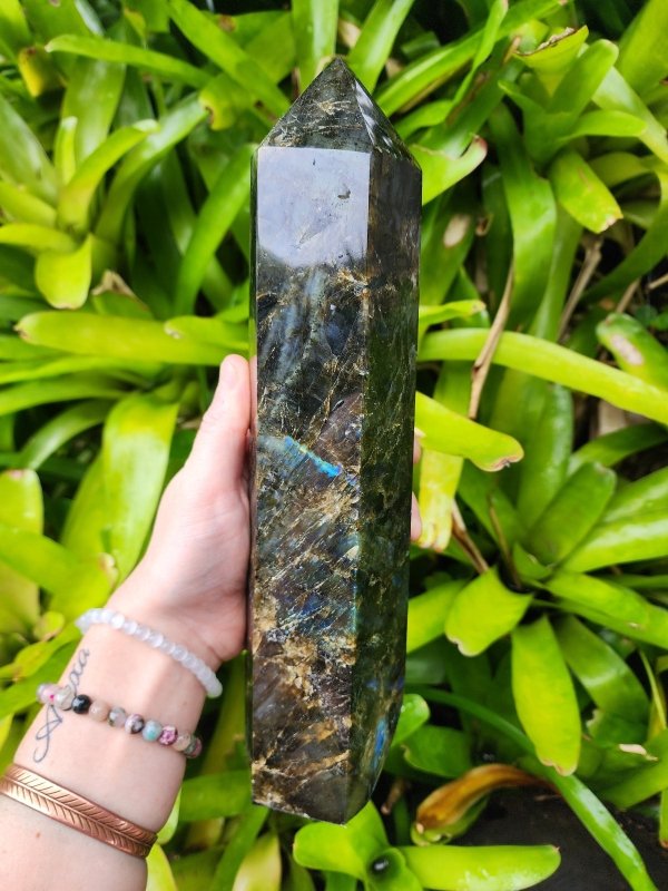 Large Labradorite Crystal Tower Point 28cm 2kg - Crystals Australia