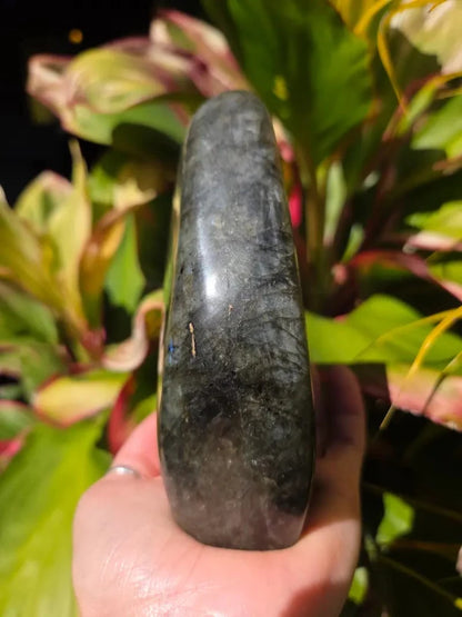 Large Labradorite Freeform Polished Slab High Quality Flash - Crystals Australia