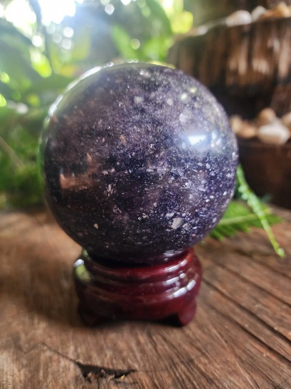 Large Lepidolite Sphere AAA Grade 1052g - Crystals Australia