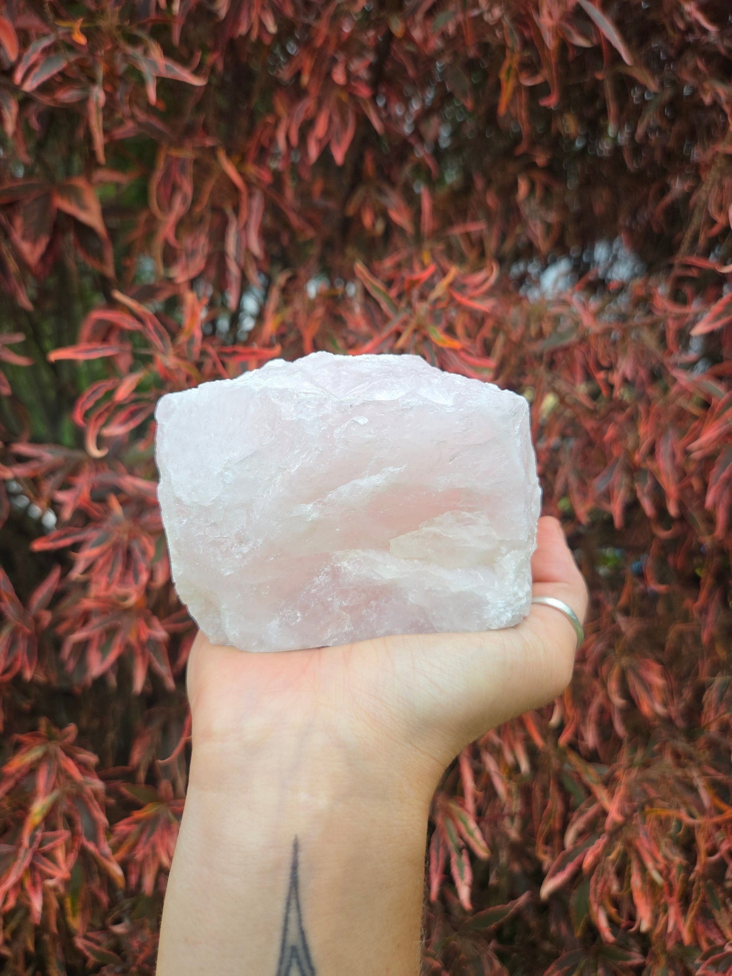 Crystals Large Raw Rose Quartz Crystal Candle Holders 1.2kg