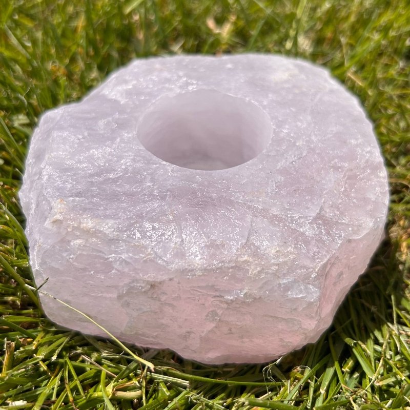 Large Rose Quartz Crystal Candle Holders 1.2kg - Crystals Australia