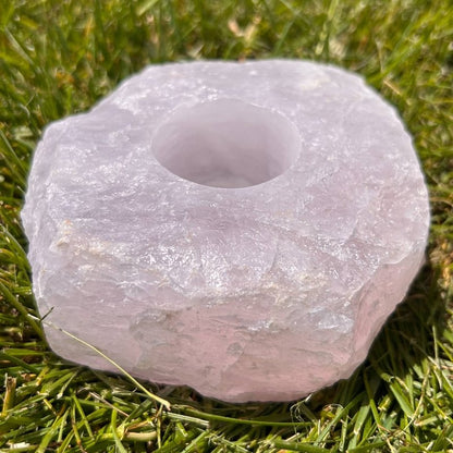 Large Rose Quartz Crystal Candle Holders 1.2kg - Crystals Australia