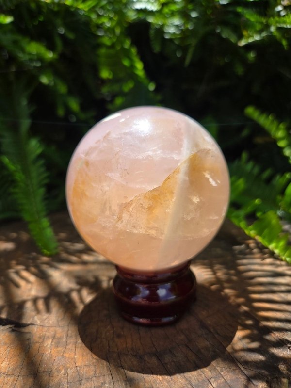 Large Rose Quartz Crystal Sphere - Crystals Australia