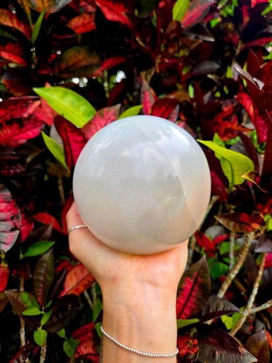 Large Selenite Sphere 12cm – Cleansing & Recharging - Crystals Australia