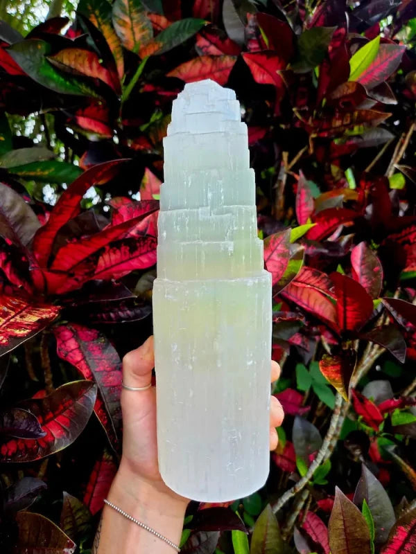 Large Selenite Tower 25cm - Crystals Australia