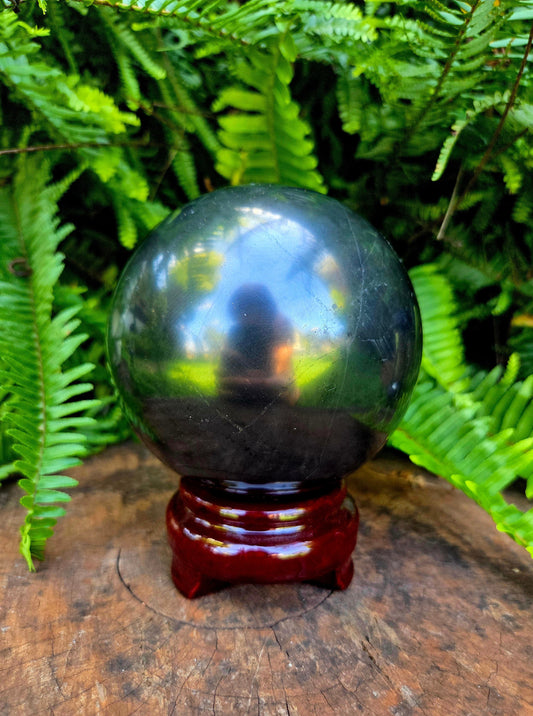 Crystals Large Shungite Sphere 10cm - EMF Protection