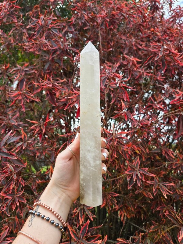 Large Smoky Citrine Crystal Tower Point 28cm - Crystals Australia