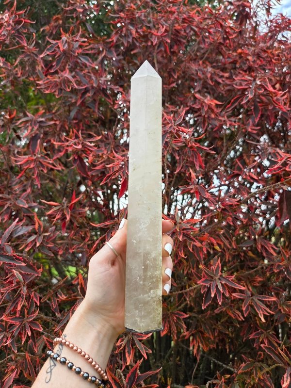 Large Smoky Citrine Crystal Tower Point 28cm - Crystals Australia