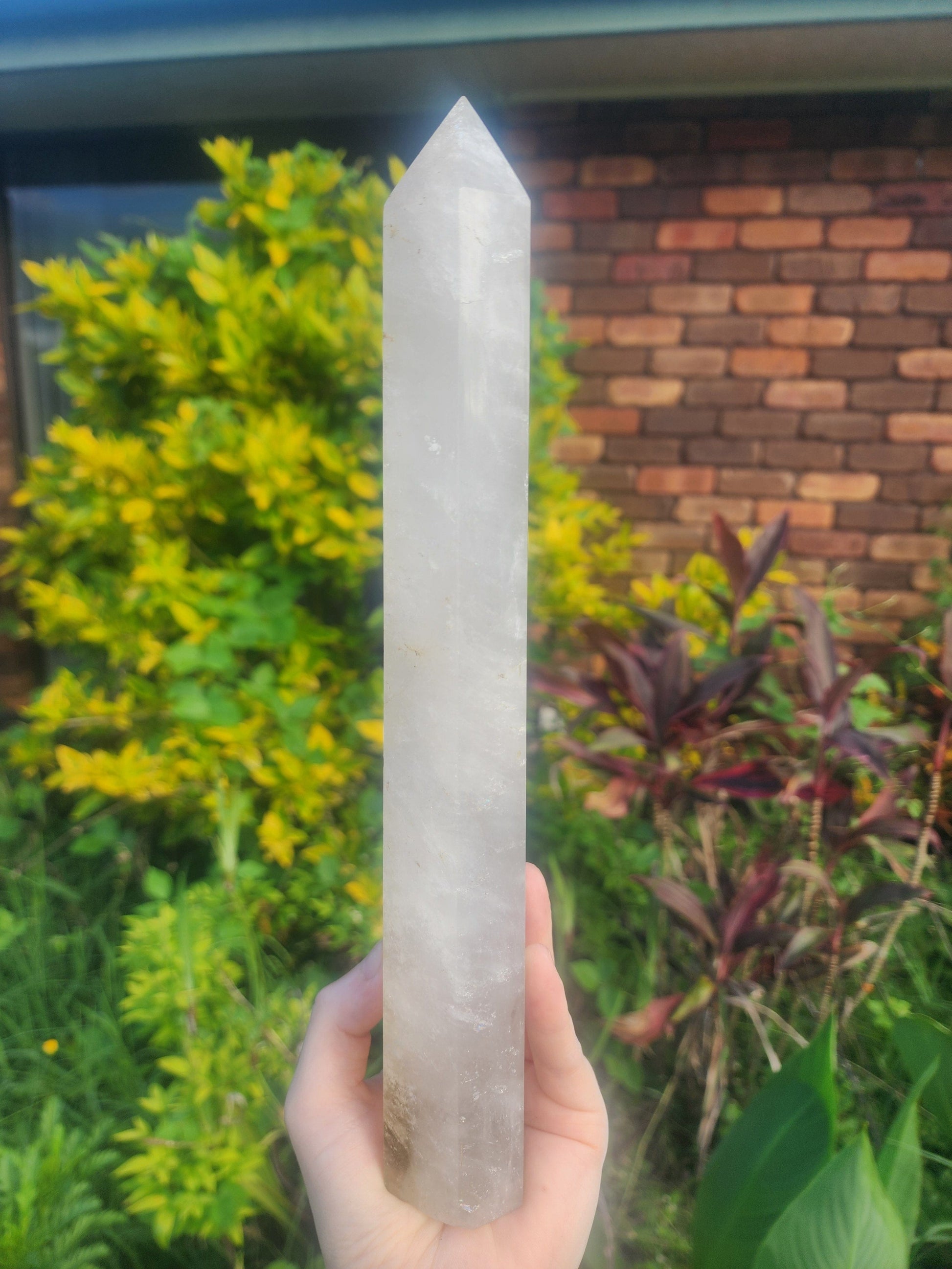 Crystals Large Smoky Citrine Quartz Crystal Tower Point 1000g 28cm Australia