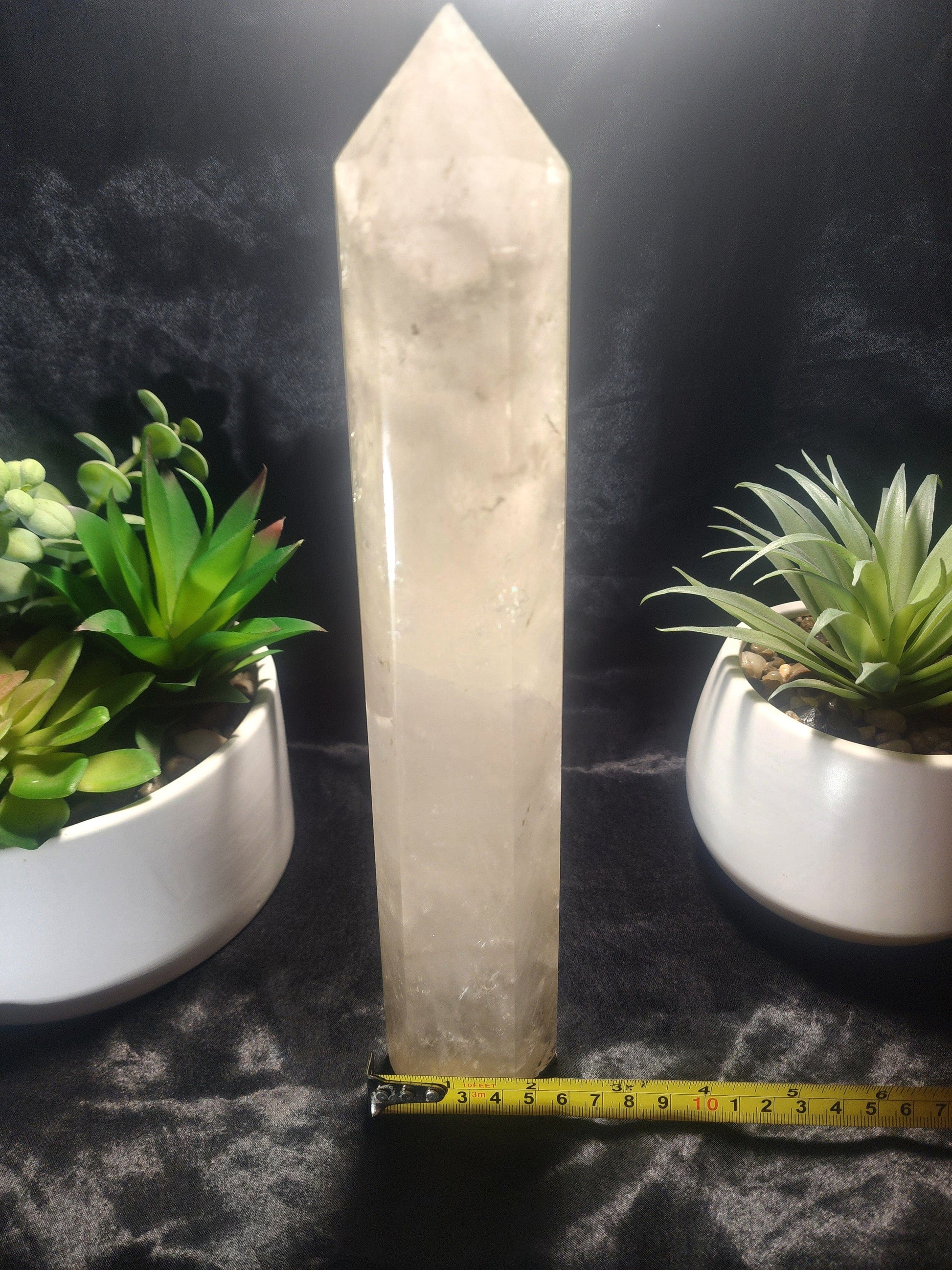 Crystals Large Smoky Citrine Quartz Crystal Tower Point 1000g 28cm Australia