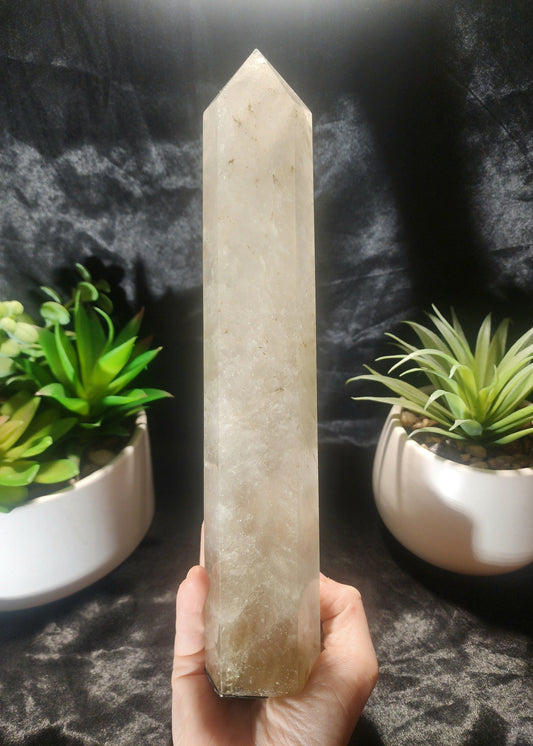 Crystals Large Smoky Citrine Quartz Crystal Tower Point 1000g 28cm Australia