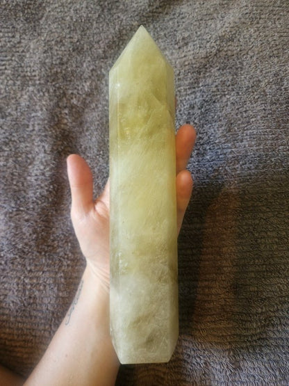 Large Smoky Citrine Quartz Crystal Tower Point 1023g 25cm - Crystals Australia