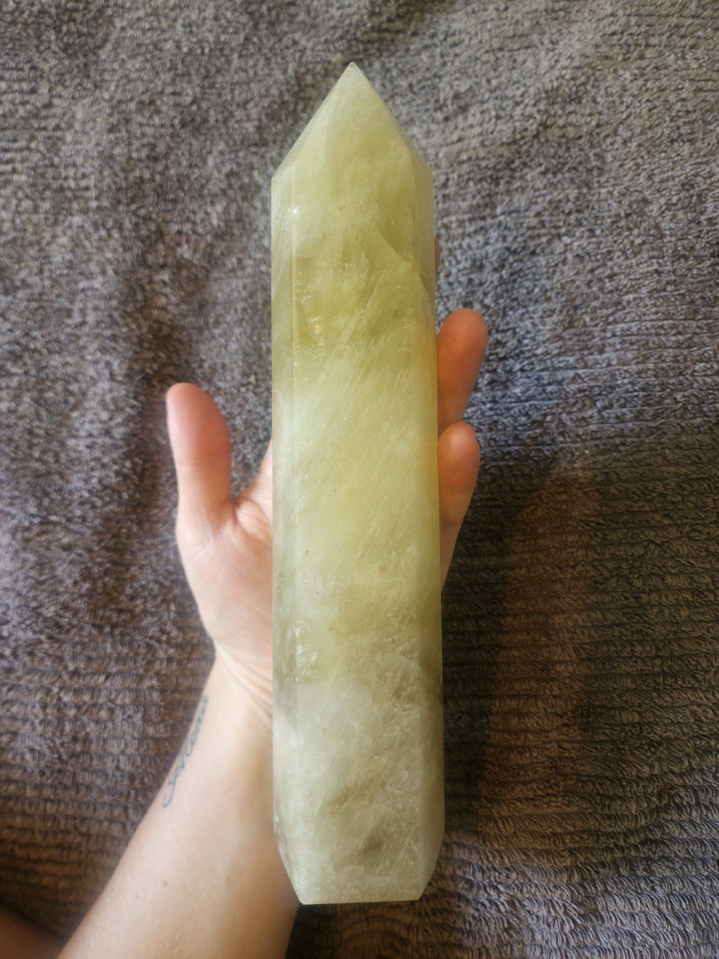 Crystals Large Smoky Citrine Quartz Crystal Tower Point 1023g 25cm Australia