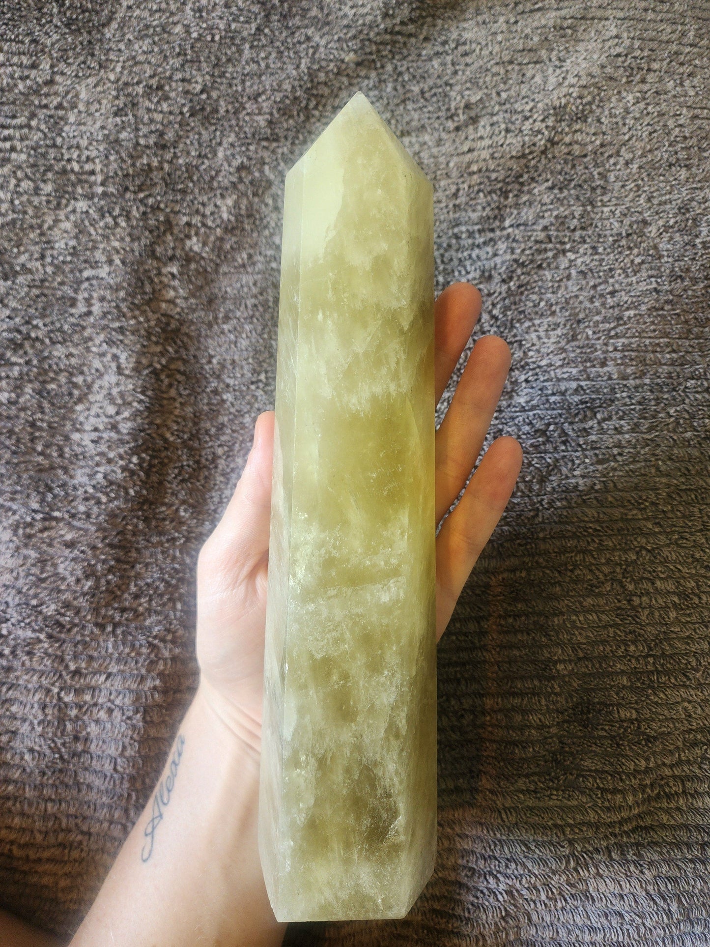 Crystals Large Smoky Citrine Quartz Crystal Tower Point 1023g 25cm Australia