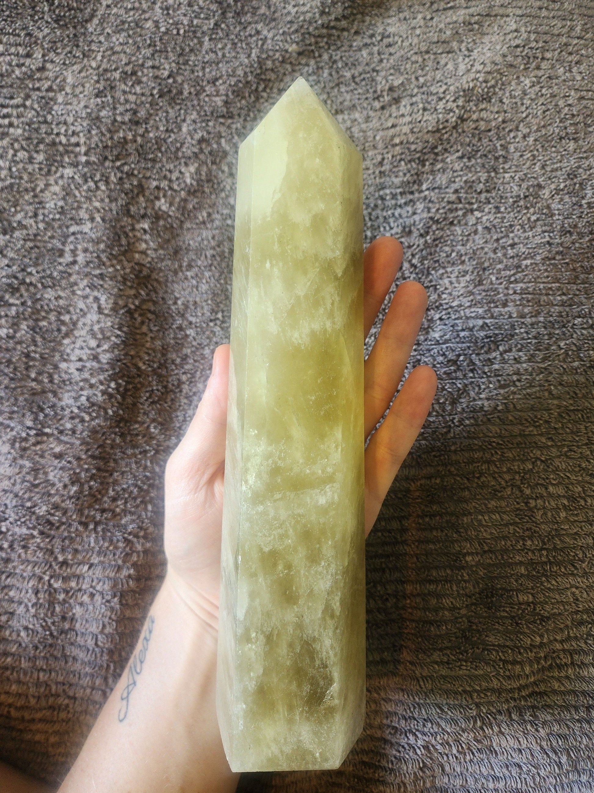 Crystals Large Smoky Citrine Quartz Crystal Tower Point 1023g 25cm Australia