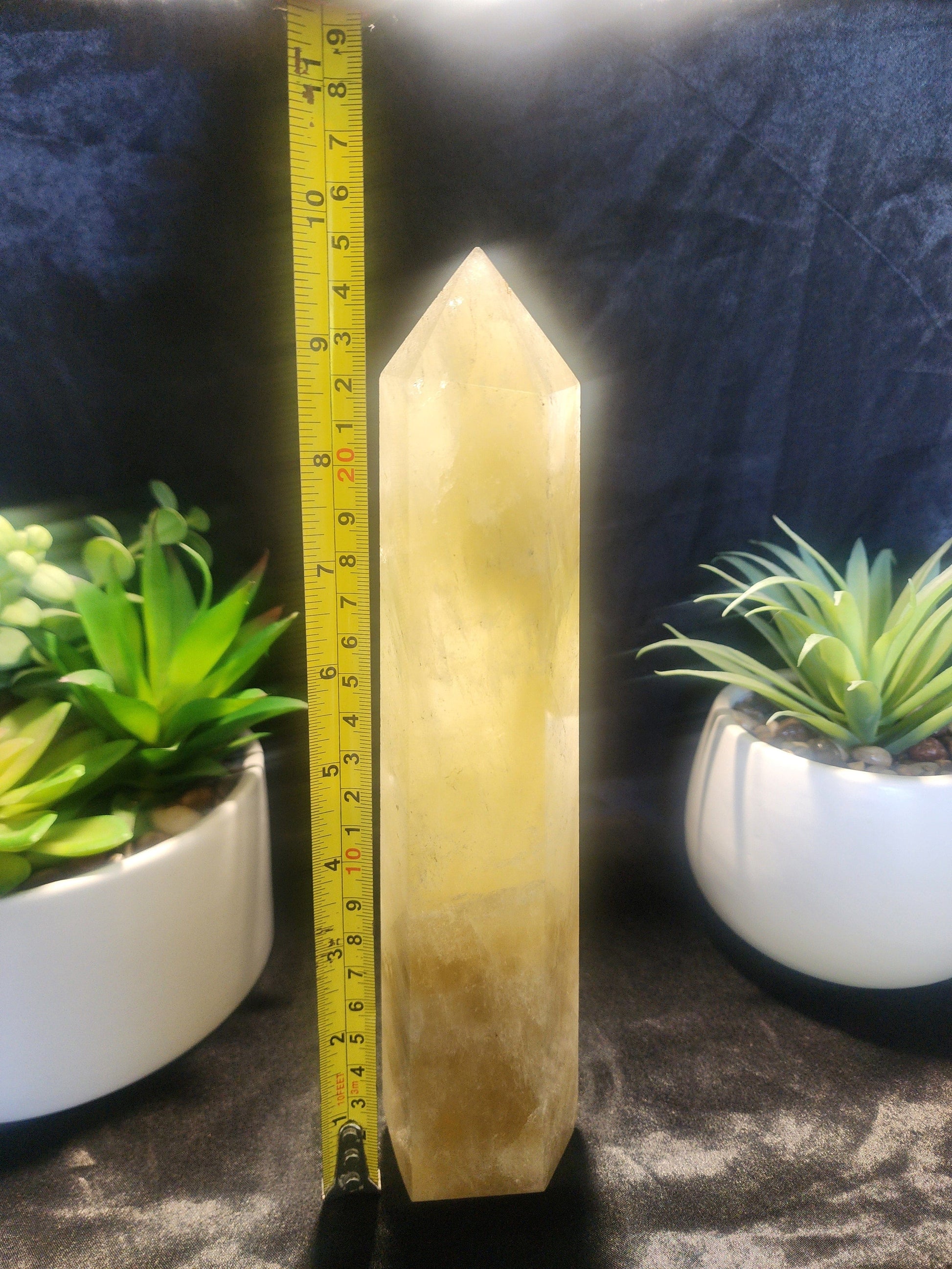 Crystals Large Smoky Citrine Quartz Crystal Tower Point 1023g 25cm Australia