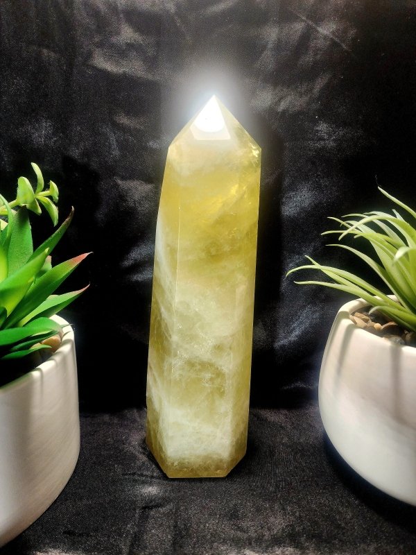 Large Smoky Citrine Quartz Crystal Tower Point 1218g 21cm - Crystals Australia
