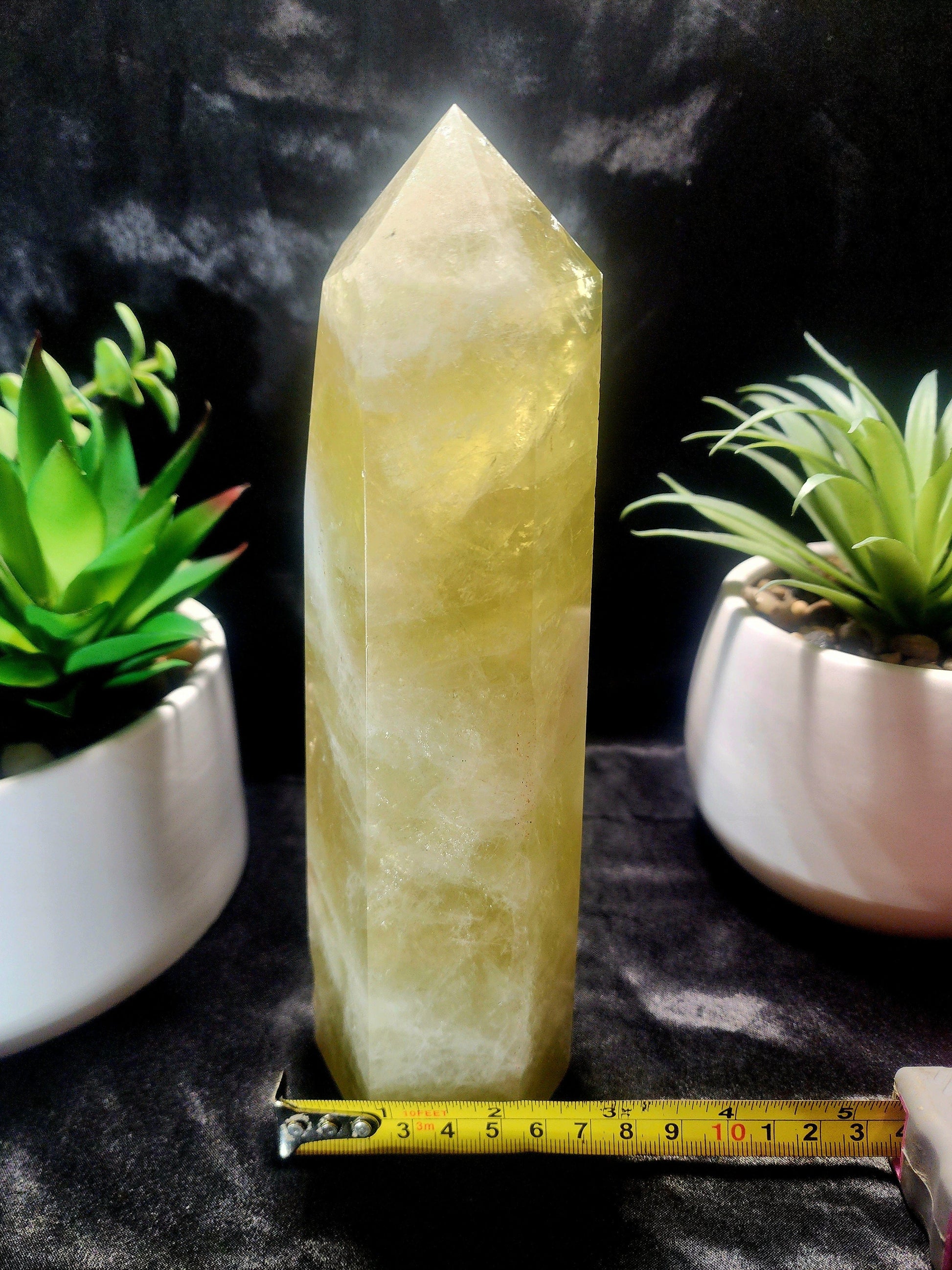 Crystals Large Smoky Citrine Quartz Crystal Tower Point 1218g 21cm Australia