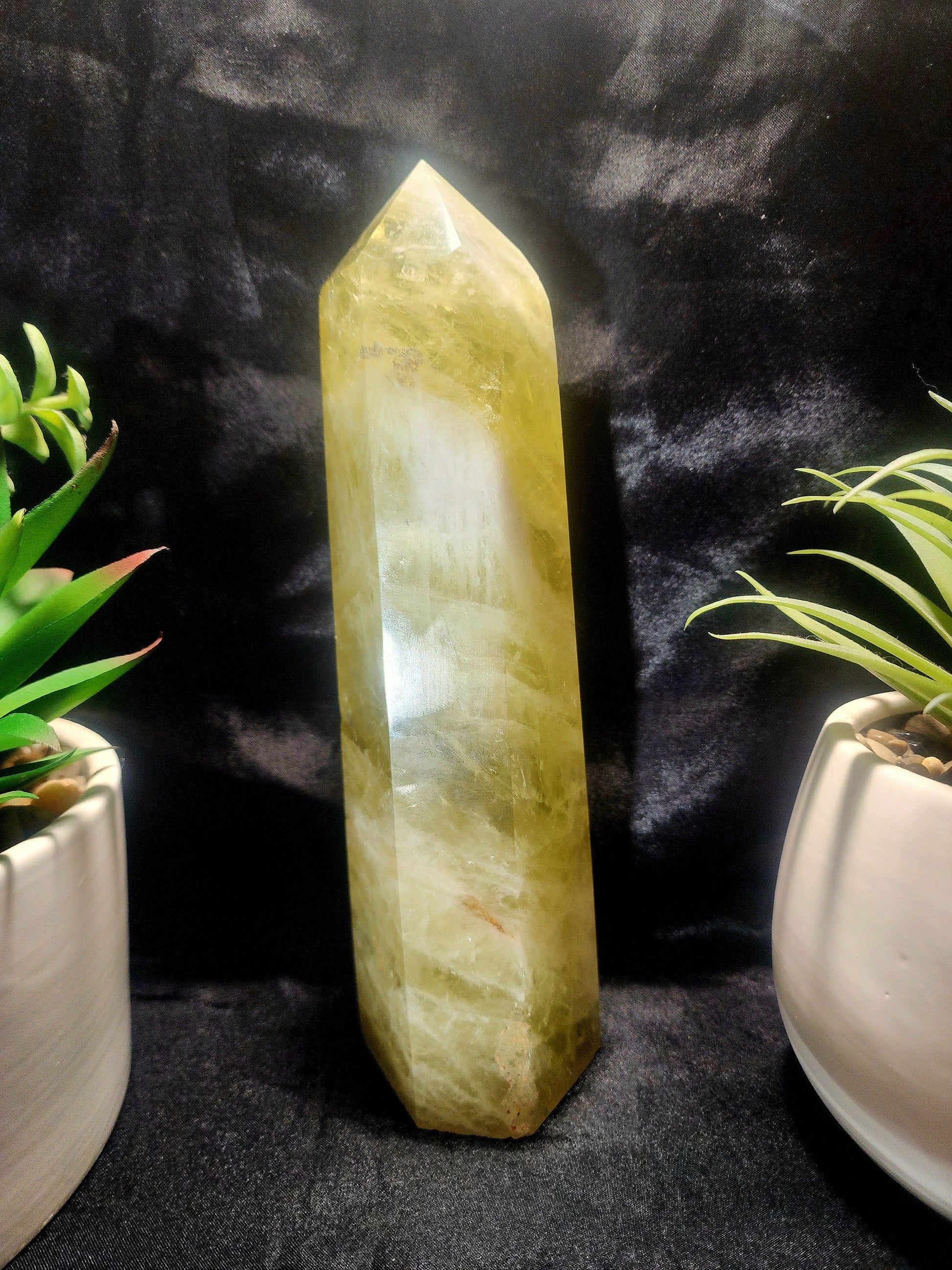 Crystals Large Smoky Citrine Quartz Crystal Tower Point 1218g 21cm Australia