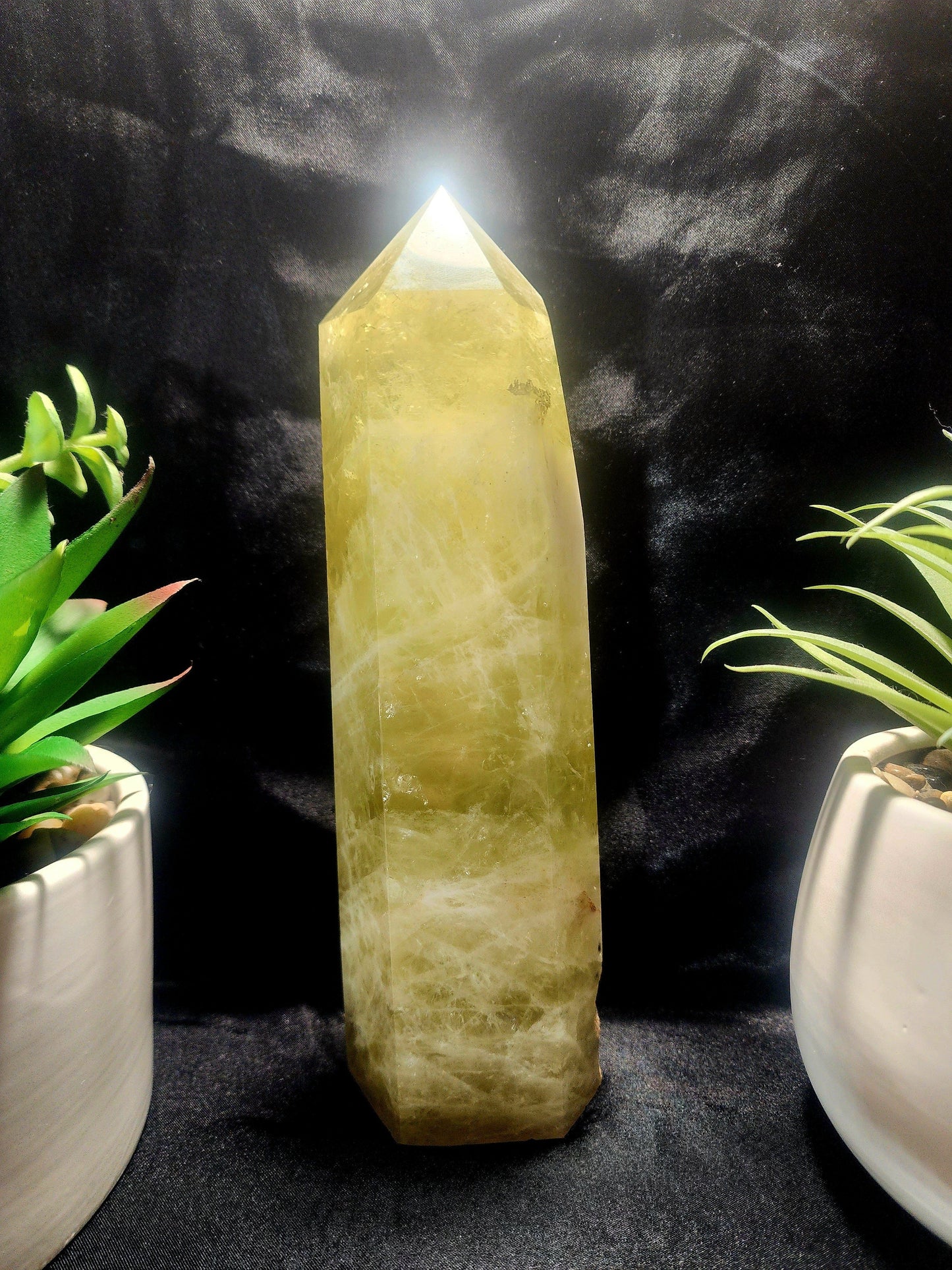 Crystals Large Smoky Citrine Quartz Crystal Tower Point 1218g 21cm Australia