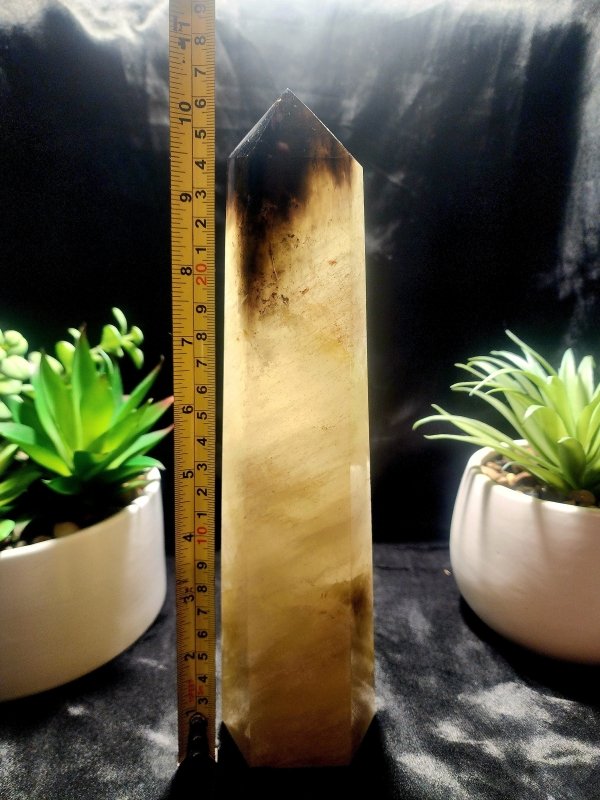 Large Smoky Citrine Quartz Crystal Tower Point 1433g 26cm - Crystals Australia