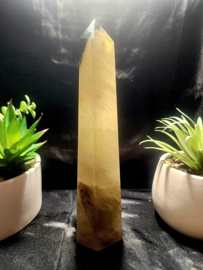 Large Smoky Citrine Quartz Crystal Tower Point 1433g 26cm - Crystals Australia