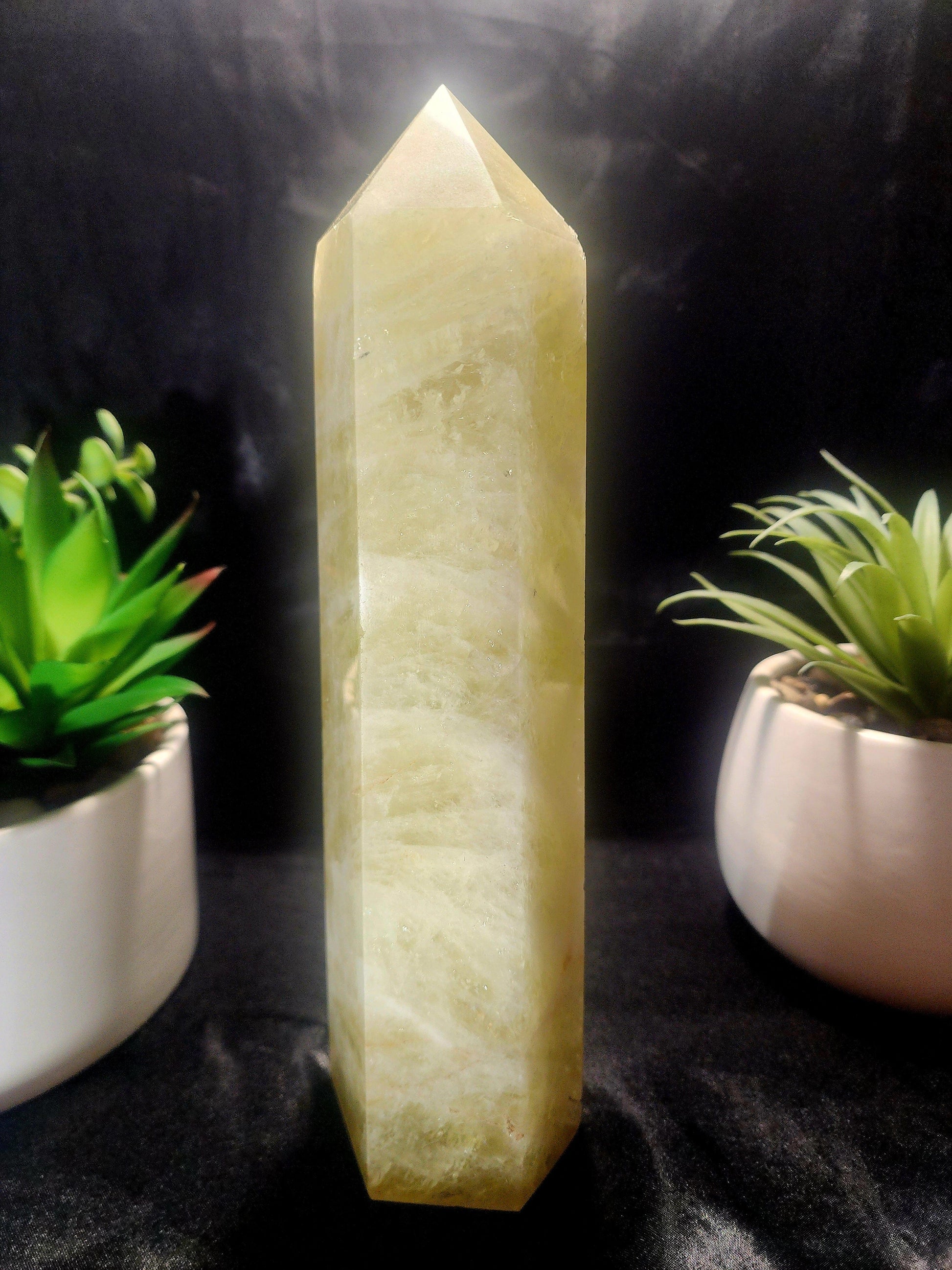 Large Smoky Citrine Quartz Crystal Tower Point 1511g 24cm Australia