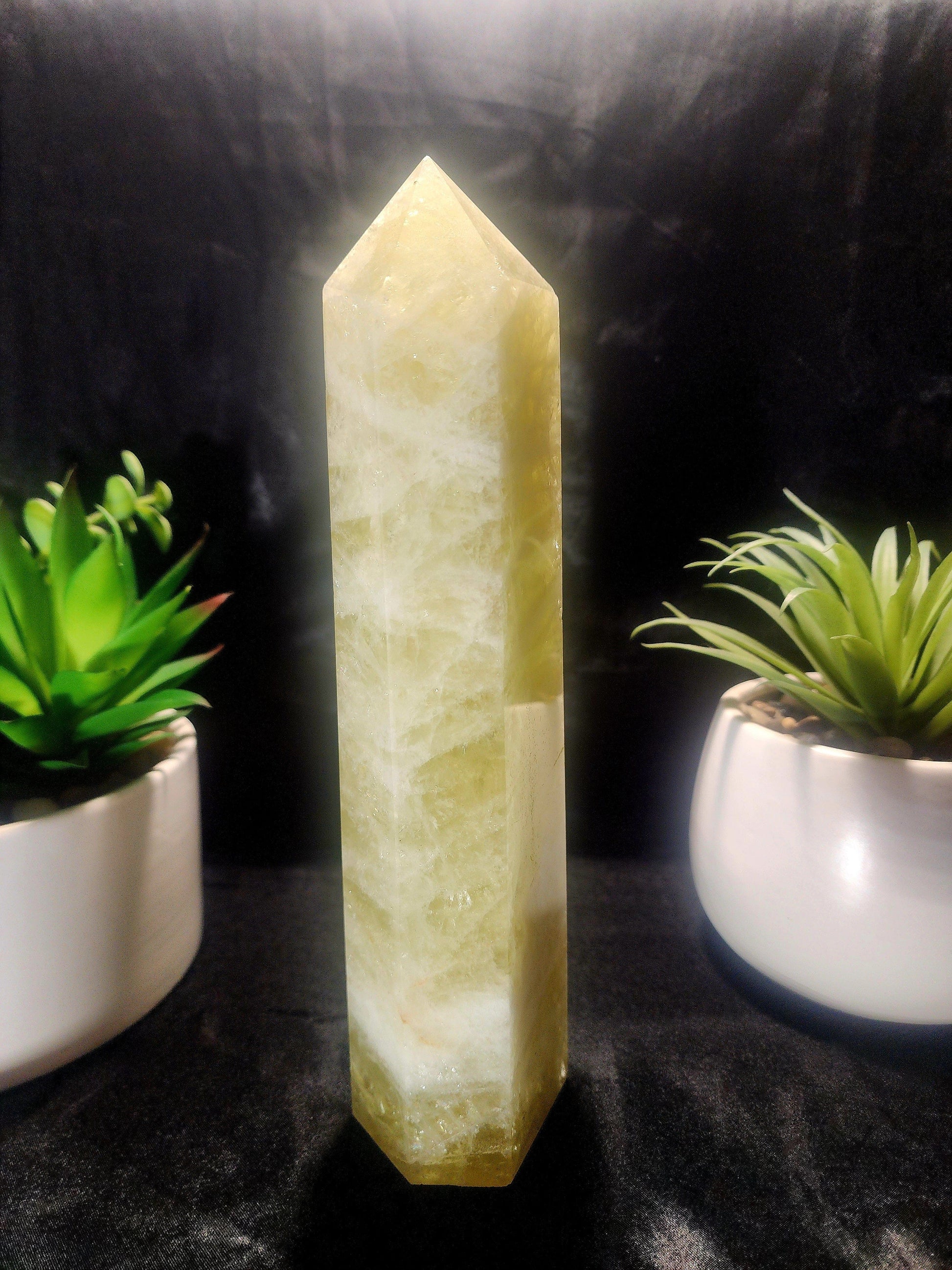 Large Smoky Citrine Quartz Crystal Tower Point 1511g 24cm Australia