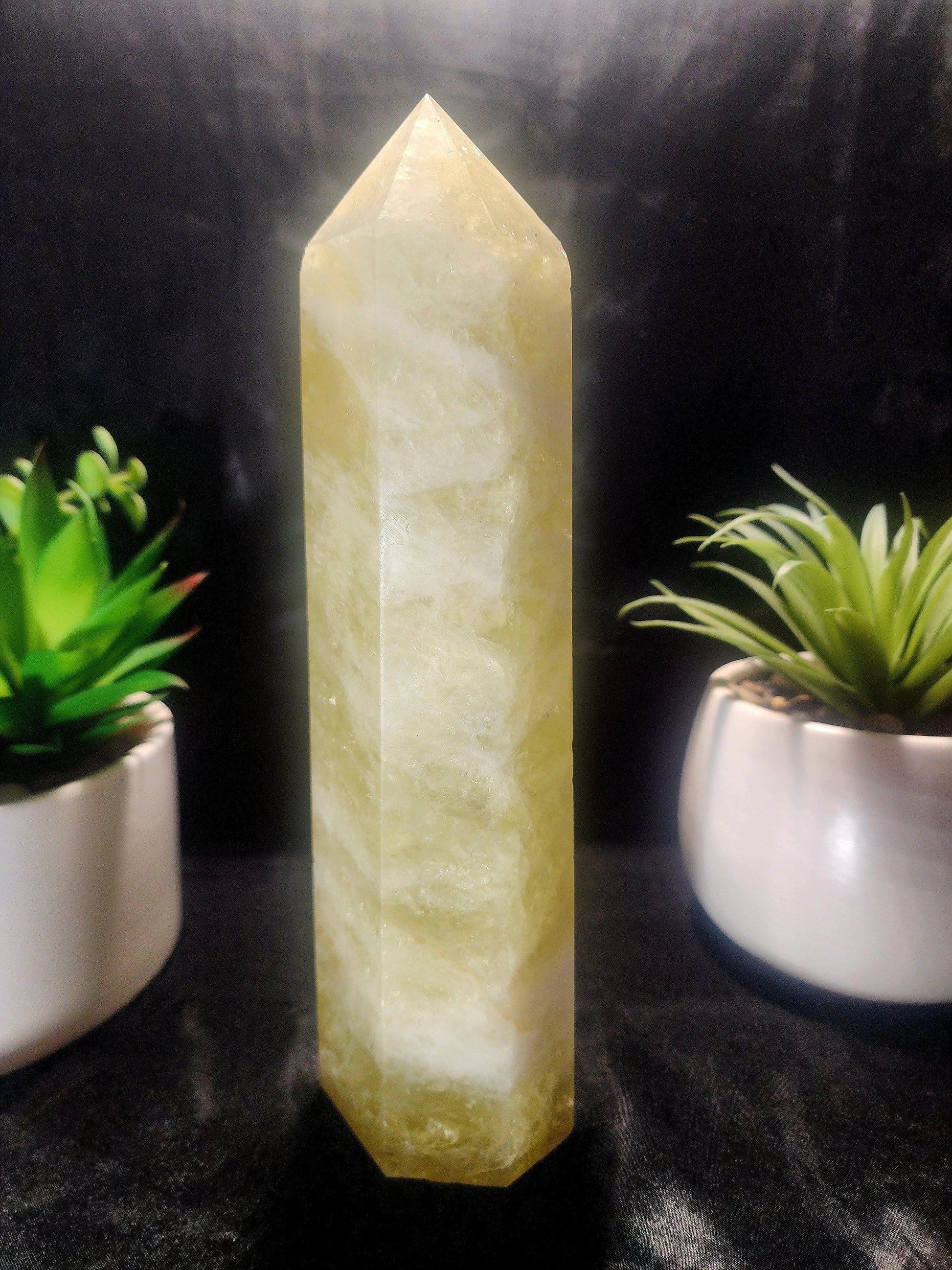 Large Smoky Citrine Quartz Crystal Tower Point 1511g 24cm Australia