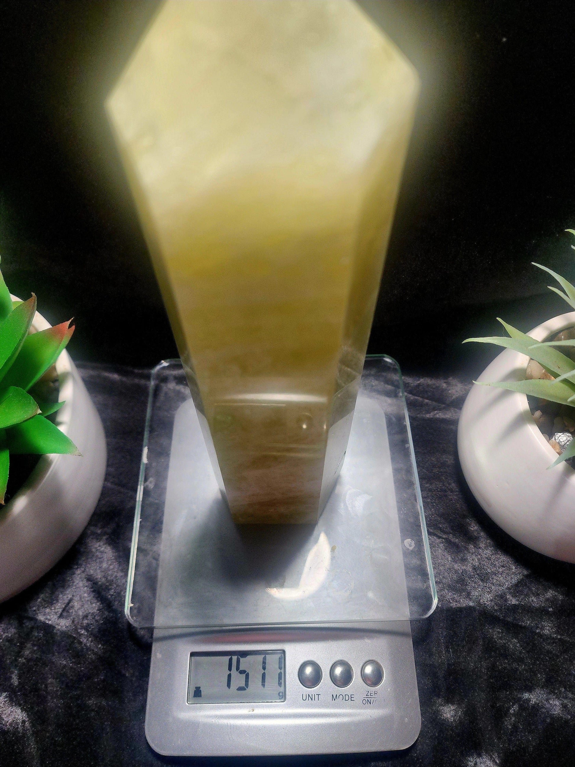Large Smoky Citrine Quartz Crystal Tower Point 1511g 24cm Australia