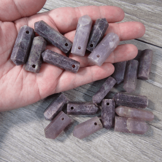 Lepidolite Pendant Necklace With Black Cord Australia