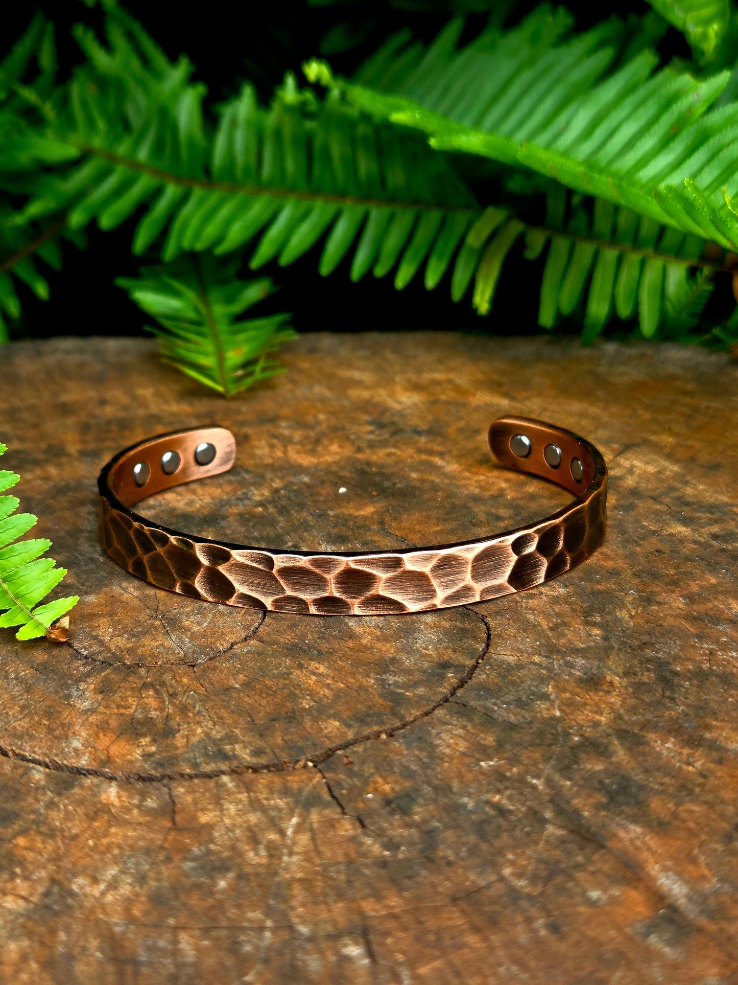 Accessories Magnetic Copper Bracelet - Hammered - Pure Copper